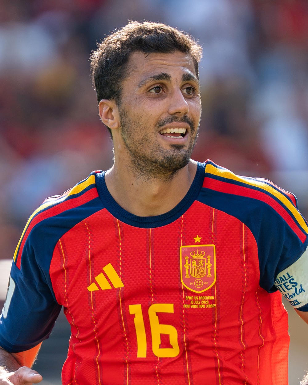 Photograph of the footballer Rodri, an athlete world